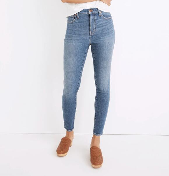 Madewell Denim - Madewell 10" High Rise Skinny Crop Jeans 27 Bradfield Wash Magic Pockets ND611